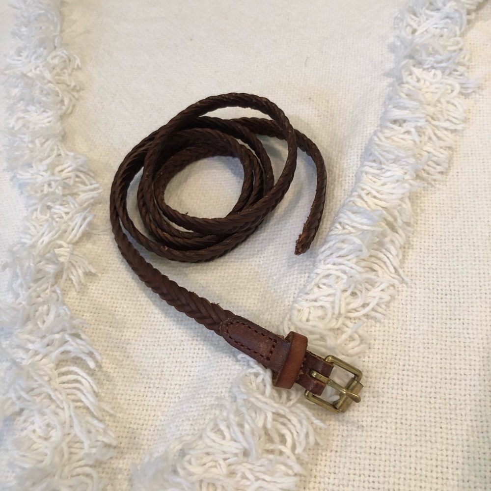 Gap Thin Braided Leather Belt